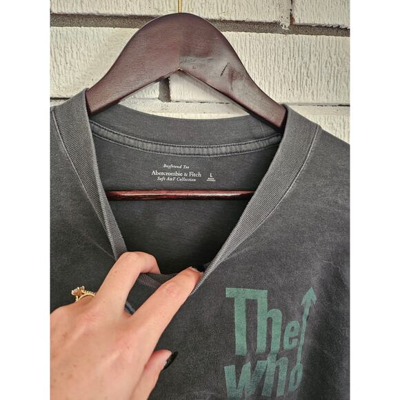 Abercrombie & Fitch The Who Boyfriend Long Sleeve Tshirt Womens Size Large - Picture 2 of 3